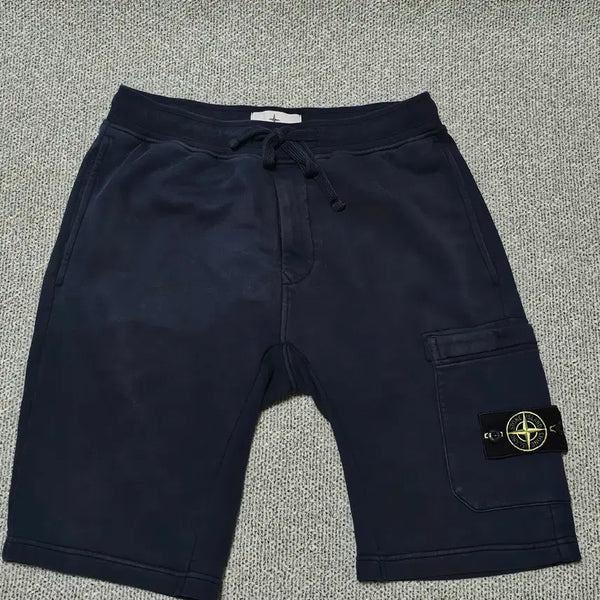 [BUNJANG] Stone Island Logo Cotton Cargo Shorts Navy S / [S 사이즈] 스톤아일랜드 와펜 카고 코튼 네이비 반바지