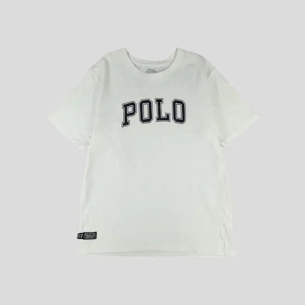 [BUNJANG] Polo Ralph Lauren Big Logo Custom Slim Fit Cotton Blend Short Sleeve T-Shirt XL / 폴로랄프로렌 화이트 네이비 빅 로고 커스텀 슬림핏 코튼블렌드 반팔 티셔츠 XL