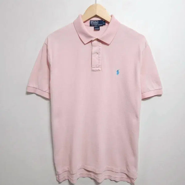 [BUNJANG] Polo Ralph Lauren Short Sleeve Polo Shirt Light Pink / 105 POLO 폴로 랄프로렌 반팔 카라티 연핑크