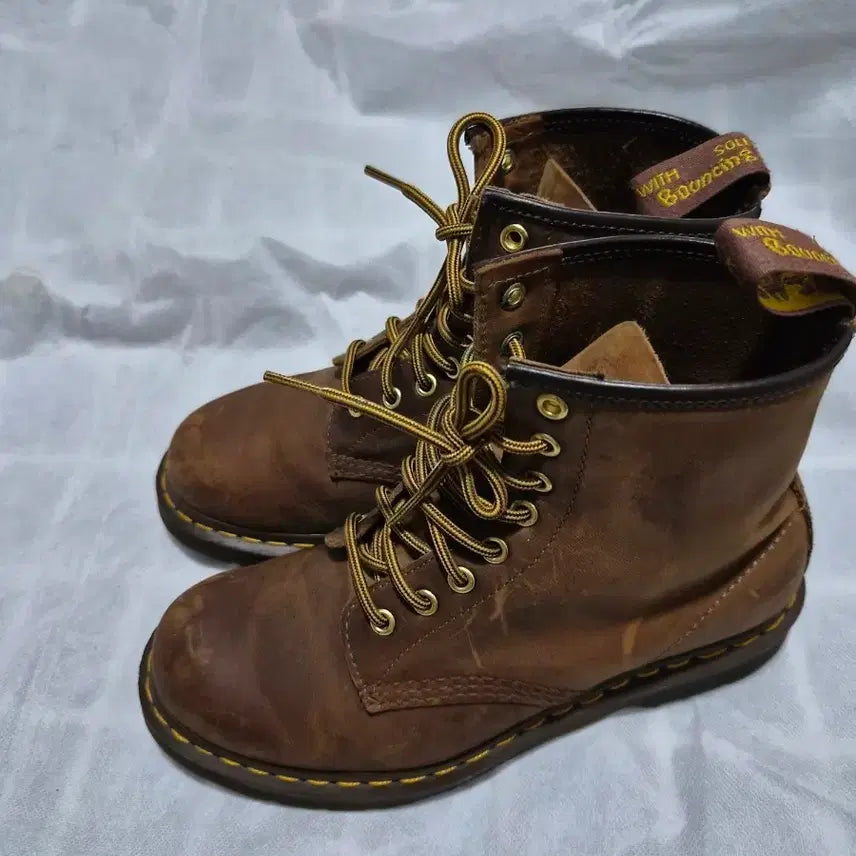[BUNJANG] Dr. Martens Weaver Brown Leather Boots 250mm / 닥터마틴 웤커 브라운 250mm 남녀공용
