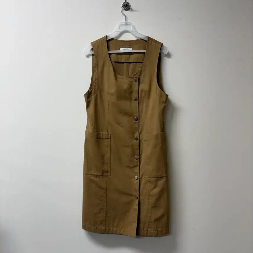 [BUNJANG] KUHO PLUS Beige Button Dress Size 2 / 구호플러스 원피스