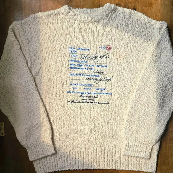 [BUNJANG] STU Receipt Knit XXL / STU 영수증 니트 XXL