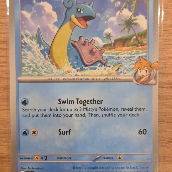 [BUNJANG] Pokemon TCG Misty's Lapras C English North American Version (Destined Rivals 050/182) / [북미판] 포켓몬 TCG 이슬의 라프라스 C 북미판(데스티니드 라이벌스 050/182)