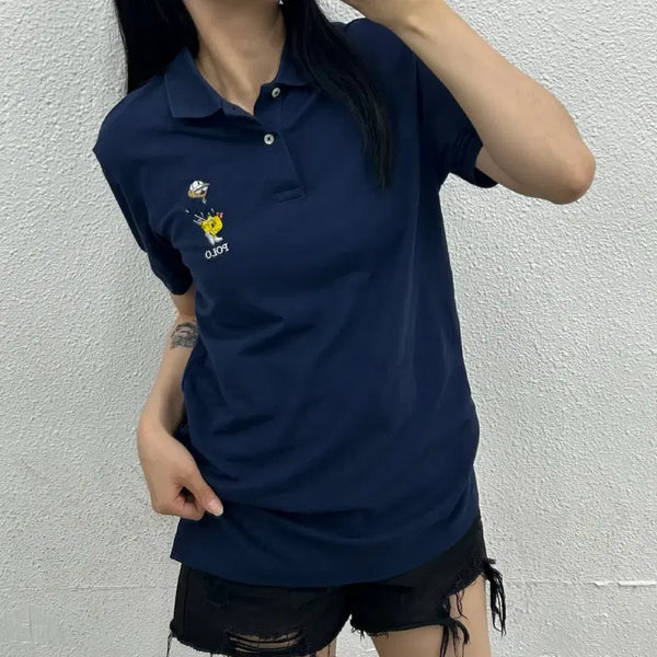[BUNJANG] Polo Ralph Lauren Bear Navy Short Sleeve T-Shirt Size S / 폴로 랄프로렌 곰돌이 네이비 pk반팔 S
