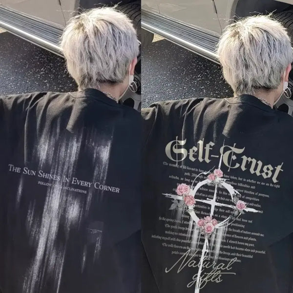 [BUNJANG] Black Short Sleeve T-Shirt 1+1 Set / 블랙 반팔티 1플러스1