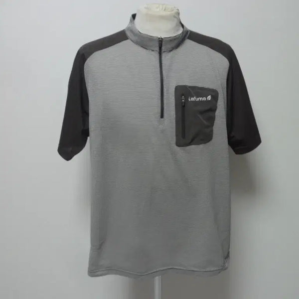 [BUNJANG] Lafuma Men's Half-Zip Colorblock Short-Sleeve T-Shirt (XXL, Like New) / 라푸마/남성/우동/등산/반팔 티셔츠/110빅사이즈/새제품수준