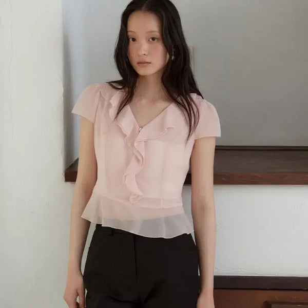 [BUNJANG] Flooum Sunday Weaving Blouse / 플로움 선데이 웨이빙 블라우스