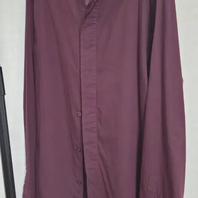 [BUNJANG] Time Henry Neck Summer Shirt Burgundy / 타임 헨리넥 하계용 셔츠 #라코스테 #폴로 #헨리코튼
