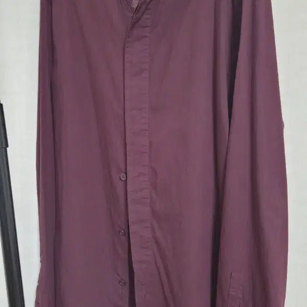 [BUNJANG] Time Henry Neck Summer Shirt Burgundy / 타임 헨리넥 하계용 셔츠 #라코스테 #폴로 #헨리코튼