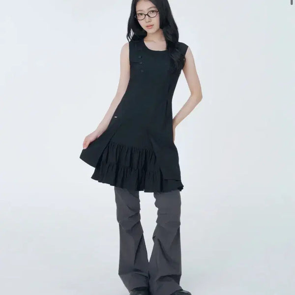 [BUNJANG] Miseki Seoul Henna Ruffle Layered Midi Dress / 미세키서울 헤나 러플 레이어드 미디원피스 / 무신사모리걸빈티지오헤시오코이세이오