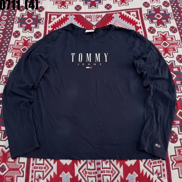 [BUNJANG] Tommy Jeans Long Sleeve T-Shirt Navy / 타미진스 긴팔 티셔츠 네이비 0711