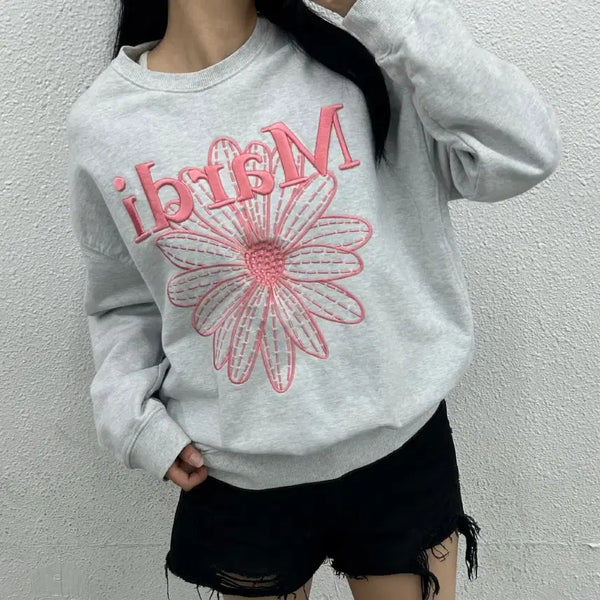 [BUNJANG] Mardi Mercredi Center Logo Sweatshirt White / 마르디 메르크디 센터로고 화이트 맨투맨
