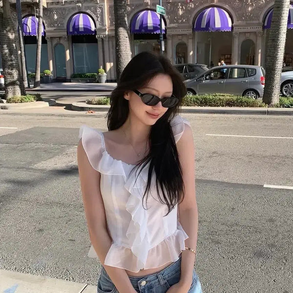 [BUNJANG] Replain Ruby Blouse White S / 르플레인 루비블라우스 화이트 S