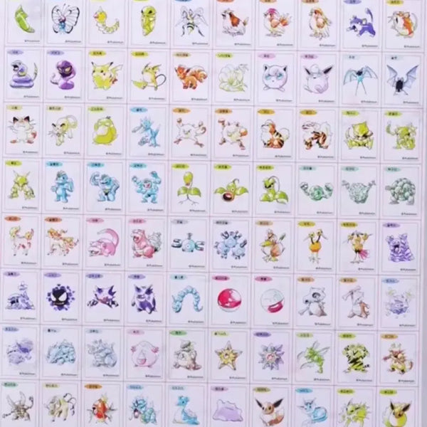[BUNJANG] Pokemon Artwork Sticker Collection 100-Piece Bundle Set / 포켓몬 아트워크 띠부씰 100정 일괄 판매