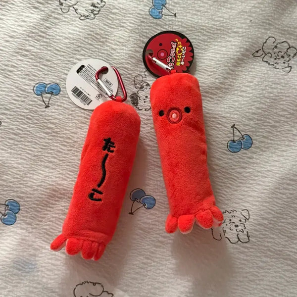 [BUNJANG] Octopus Squeaky Toy Keychain / (새상품) 타코 문어 소세지 삑삑 소리가 나는 키링 인형