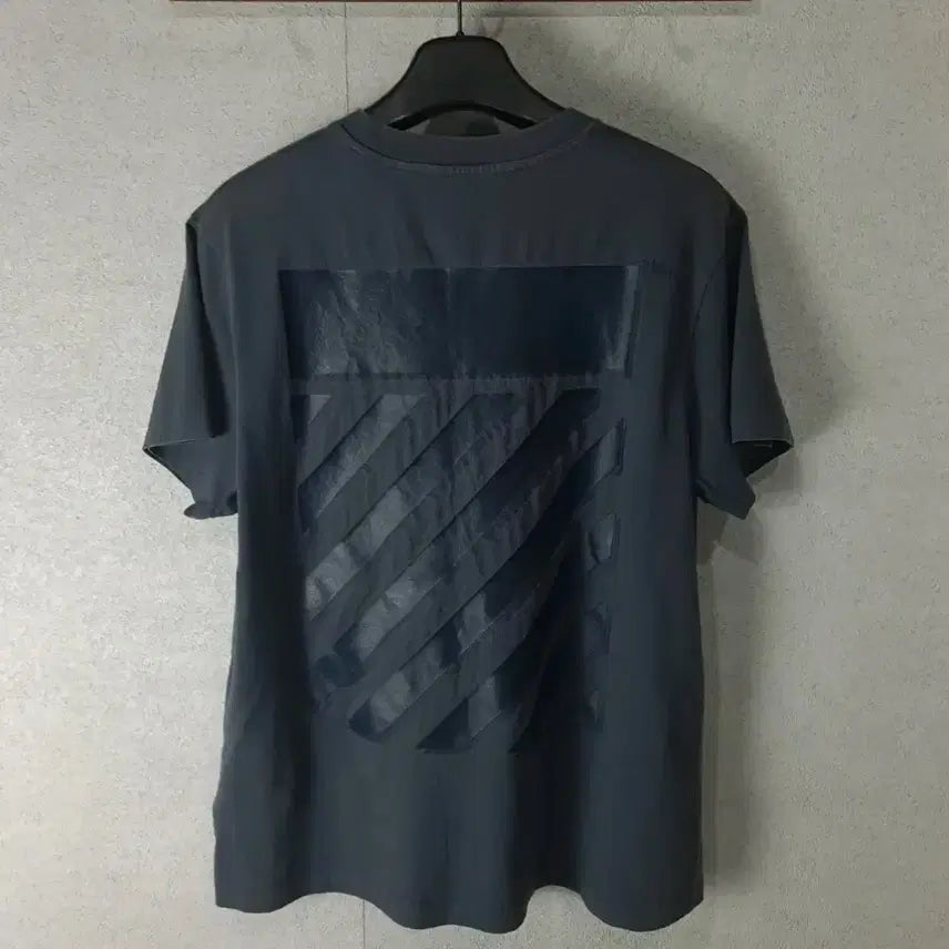 [BUNJANG] Off-White Rubber Diagonal Oversized T-Shirt / 오프화이트 반팔 정품 급처
