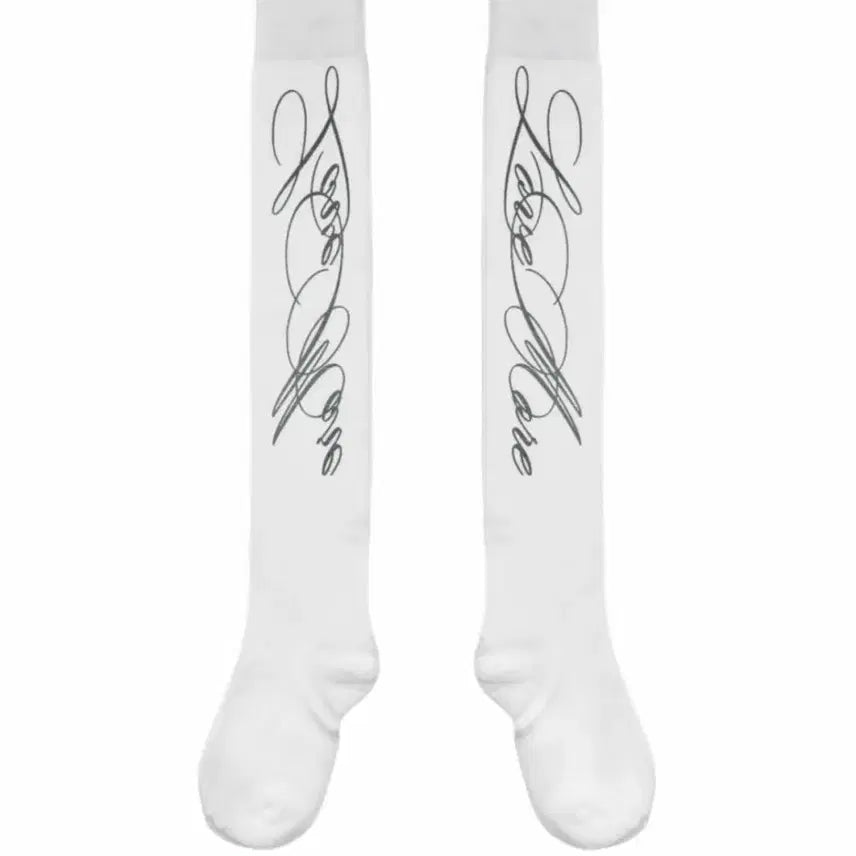 [BUNJANG] Bonne Love More Thigh-High Socks / 본네 러브 모어 니삭스