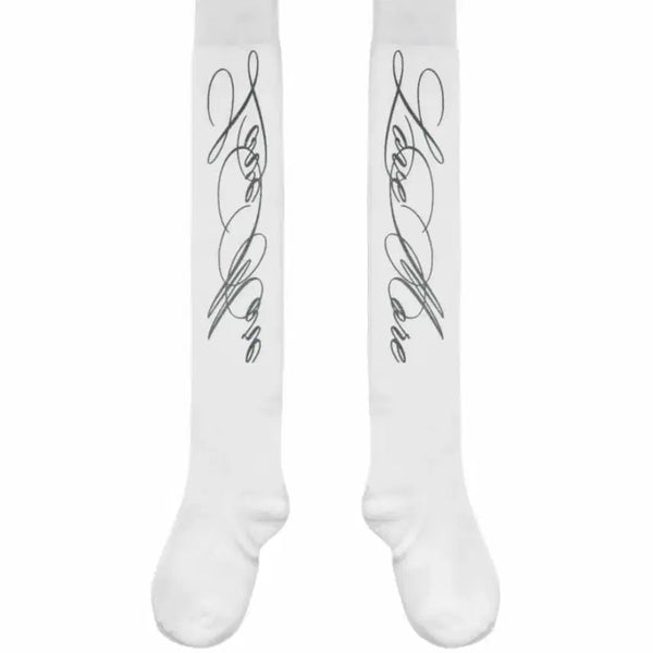 [BUNJANG] Bonne Love More Thigh-High Socks / 본네 러브 모어 니삭스