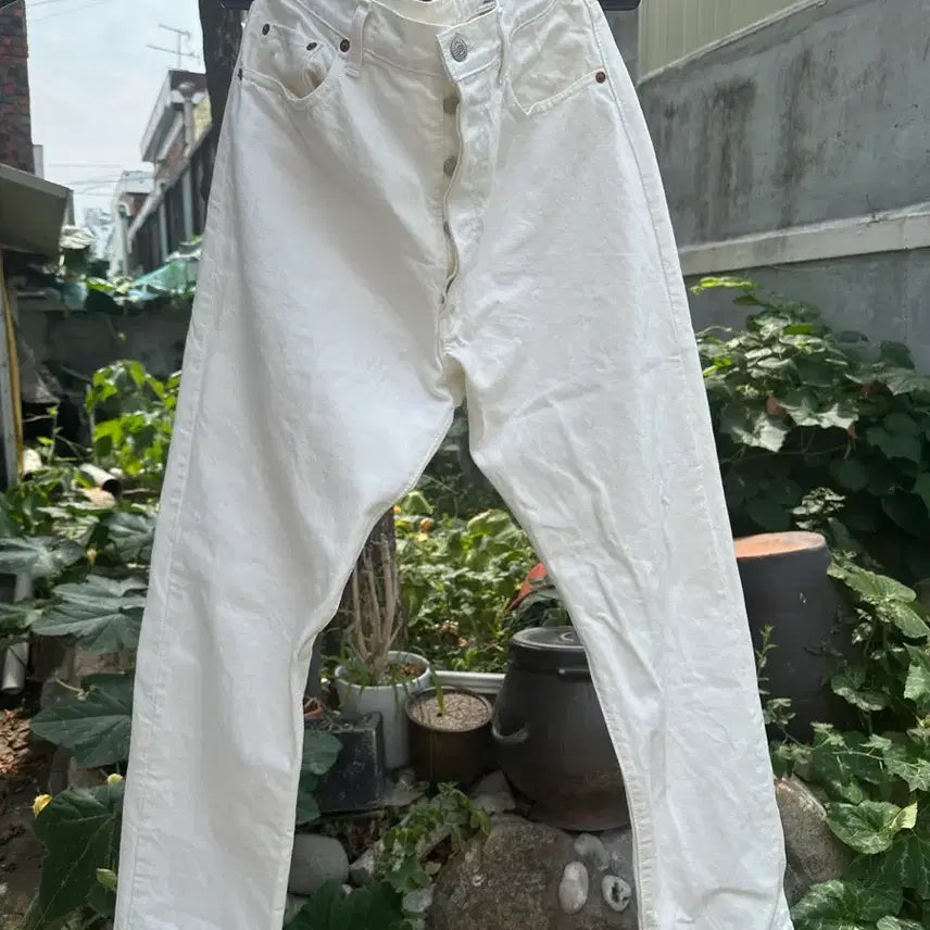 [BUNJANG] orslow 105 White Denim Pants XL / 오어슬로우 105 화이트 데님 팬츠 XL