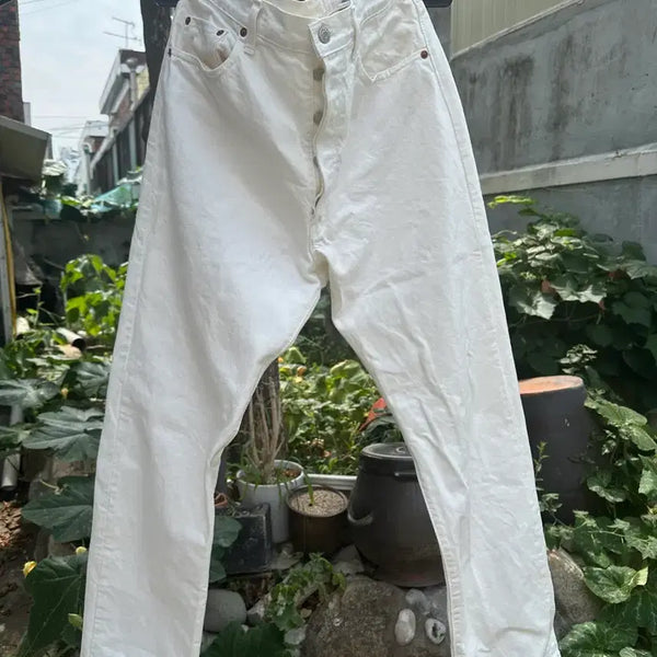 [BUNJANG] orslow 105 White Denim Pants XL / 오어슬로우 105 화이트 데님 팬츠 XL