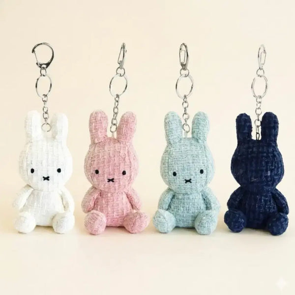[BUNJANG] Miffy Tweed Keyring Doll / (새상품) 미피 트위드 키링 인형