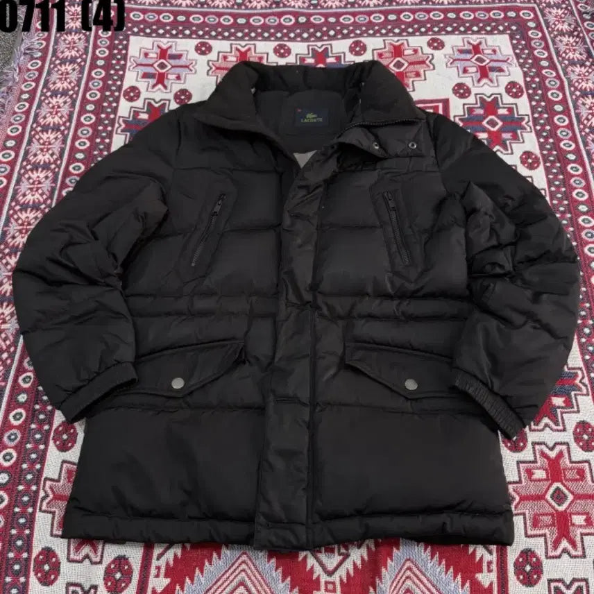 [BUNJANG] Lacoste Lightweight Down Jacket Black / 라코스테 경량 패딩 자켓 블랙 0711
