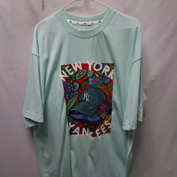 [BUNJANG] New York Yankees Mint Short Sleeve T-Shirt Size 105 / 뉴욕 양키스 반팔 티셔츠 민트 105