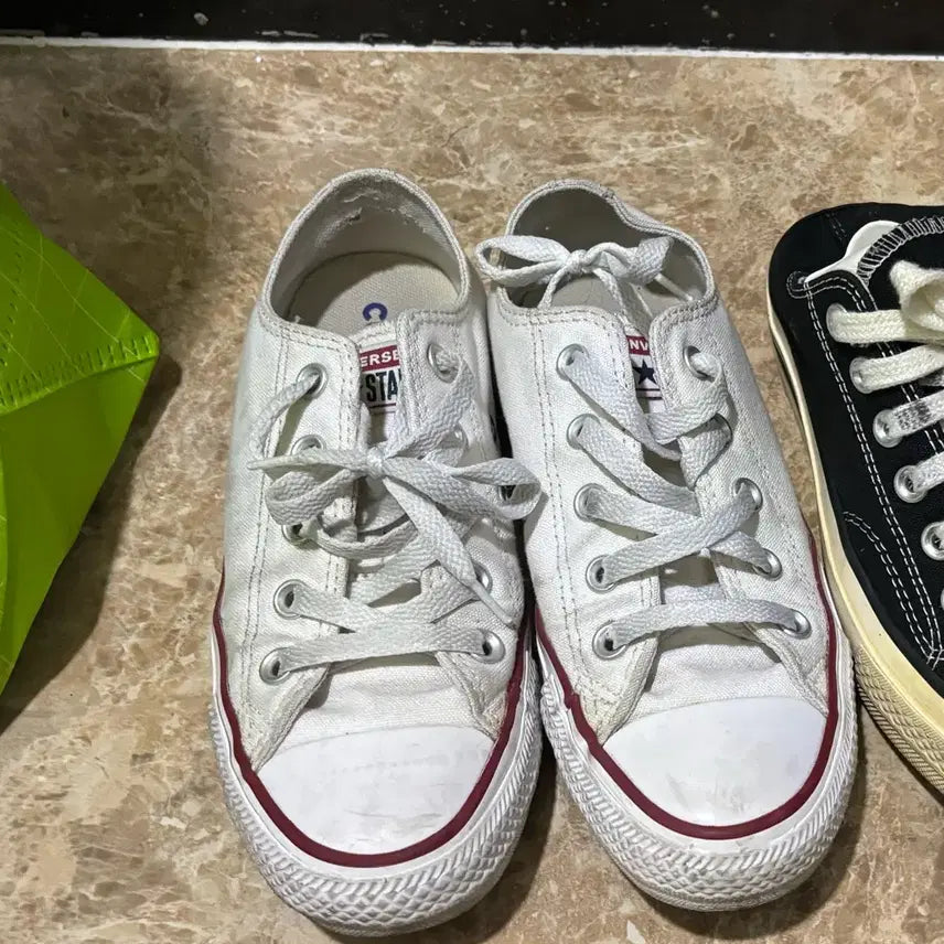 [BUNJANG] Converse White Canvas Sneakers / 컨버스 화이트