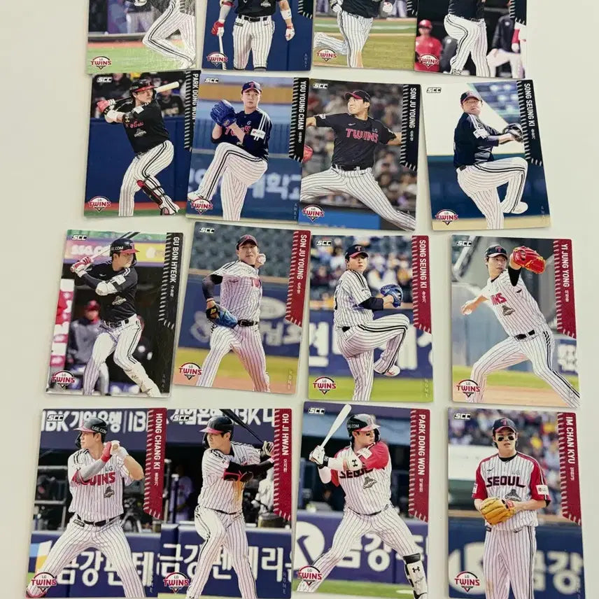 [BUNJANG] KBO LG Lions Trading Card Bundle (16 Cards) / KBO 엘지 카드 일괄 16장