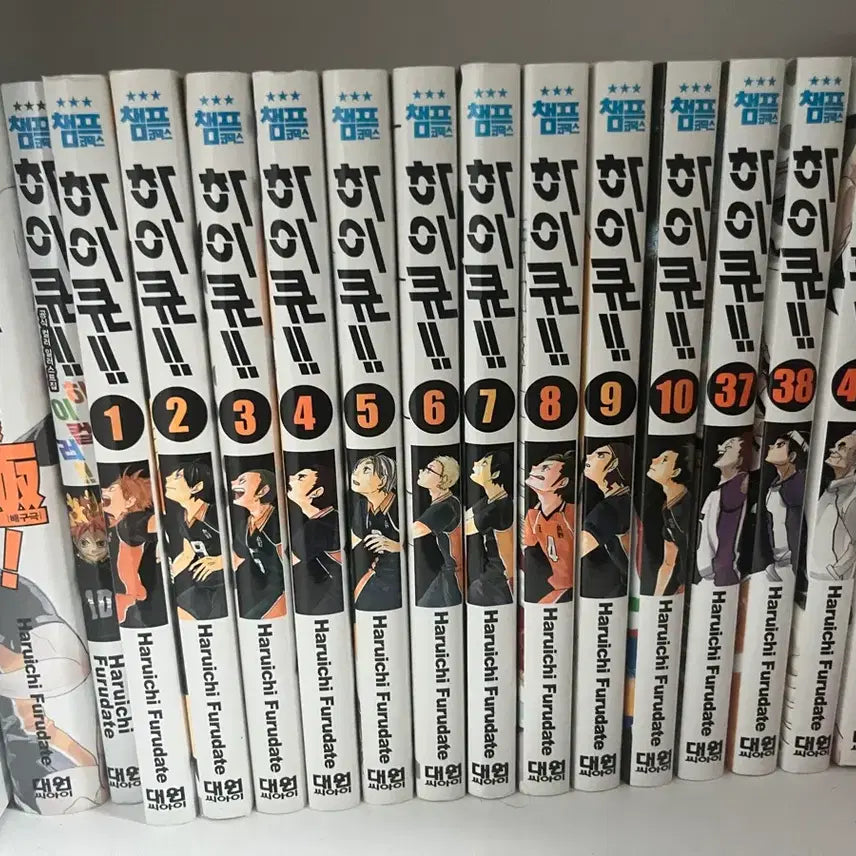 [BUNJANG] Haikyuu!! Manga Volumes 1-10, 37-38, 44-45, Official Color Illustration Book, Final Guidebook Bundle Set / 하이큐 만화책 일괄 판매