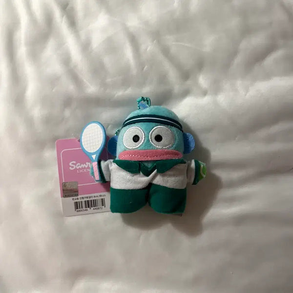 [BUNJANG] Sanrio Hangyodon Tennis Badminton Keyring Doll / (새상품) 산리오 한교동 테니스 배드민턴 키링 인형
