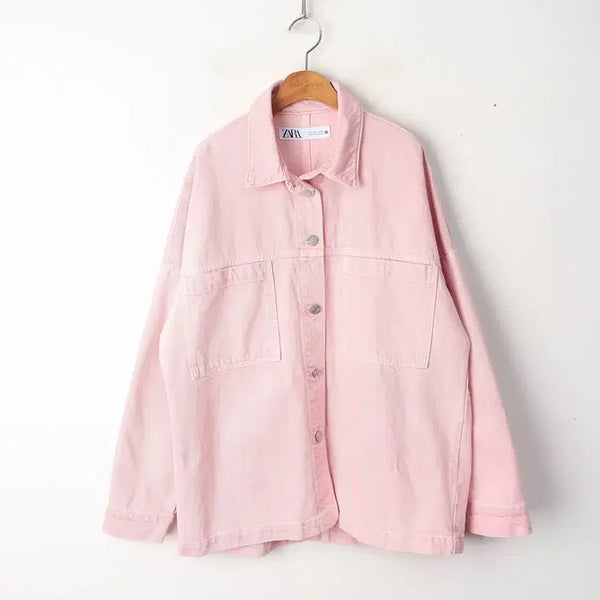 [BUNJANG] Zara Denim Jacket Pink / 55/자라 데님 자켓