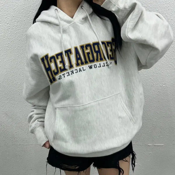 [BUNJANG] Champion Reverse Weave Center Logo Hoodie White M / 챔피온 리버스웨이브 센터로고 화이트 후드 M