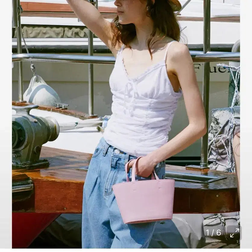 [BUNJANG] Sinoon Shirring Bustier Sleeveless Top / [새상품] sinoon 시눈 셔링 뷔스티에 슬리브리스