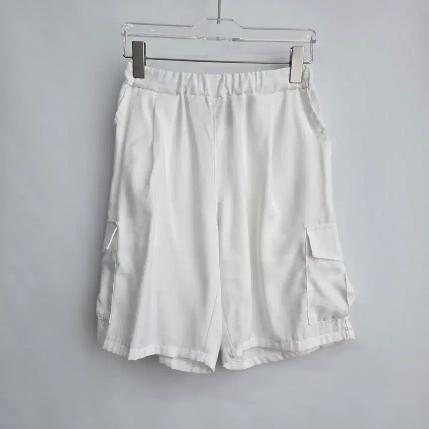 [BUNJANG] LMN Bamboo White Cargo Shorts - Size L / 1219 LMN  뱀부 화이트 카고 하프  반바지 L