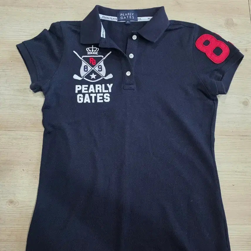 [BUNJANG] Pearly Gates Women's Short Sleeve Golf Polo Shirt Size 0 (80cm) / 파리게이츠 정품 카라넥티셔츠 0사이즈 80cm