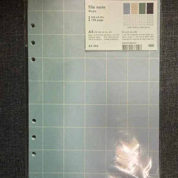 [BUNJANG] Luka Lab Tile Notebook A5 128 Pages Refill / 루카랩 타일 노트 A5 128페이지 속지