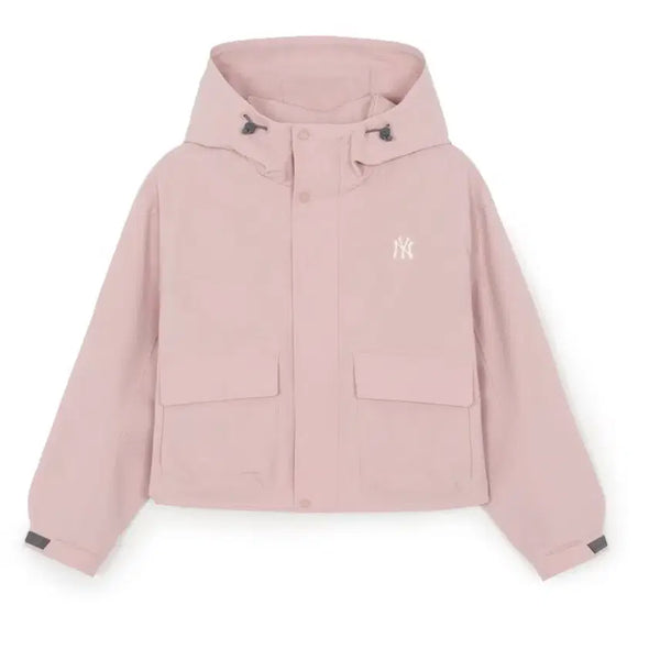 [BUNJANG] MLB 2L Curve Windbreaker Pink XS / mlb고프코어 2L커브 바람막이 핑크 새상품