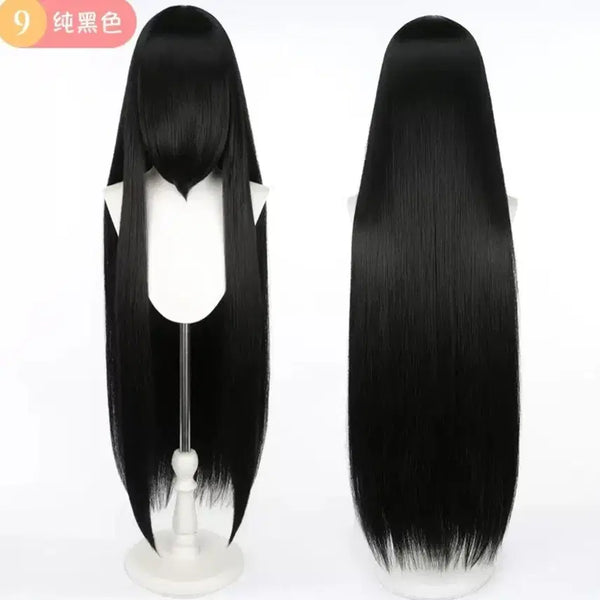 [BUNJANG] 80cm Black Fashion Wig / 고열사 80cm 흑발 검정색 검은색 검정 가발 패션가발 코스프레 미용 헤어