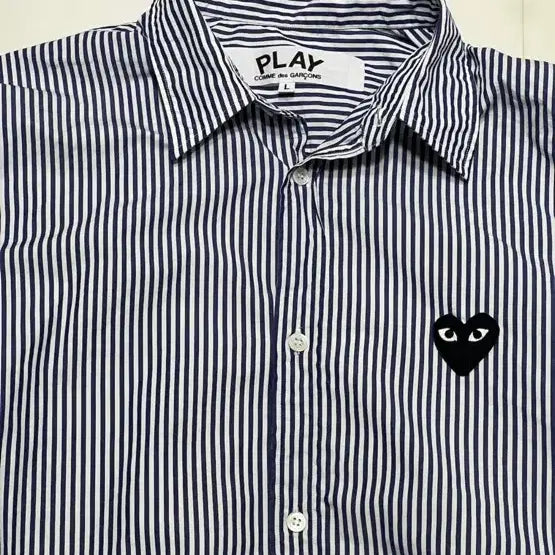 [BUNJANG] Comme des Garçons Play Striped Shirt / 꼼데가르송 플레이 스트라이프 셔츠