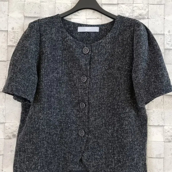 [BUNJANG] 8seconds Black Tweed Jacket / 에잇세컨즈 블랙 트위드 자켓
