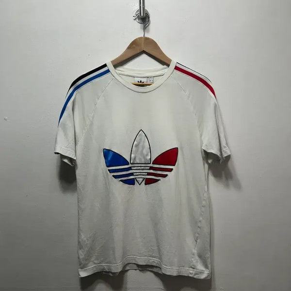 [BUNJANG] Adidas Three Stripes Firebird T-Shirt White M / 아디다스 삼선 파이버드 반팔 티셔츠 화이트 M