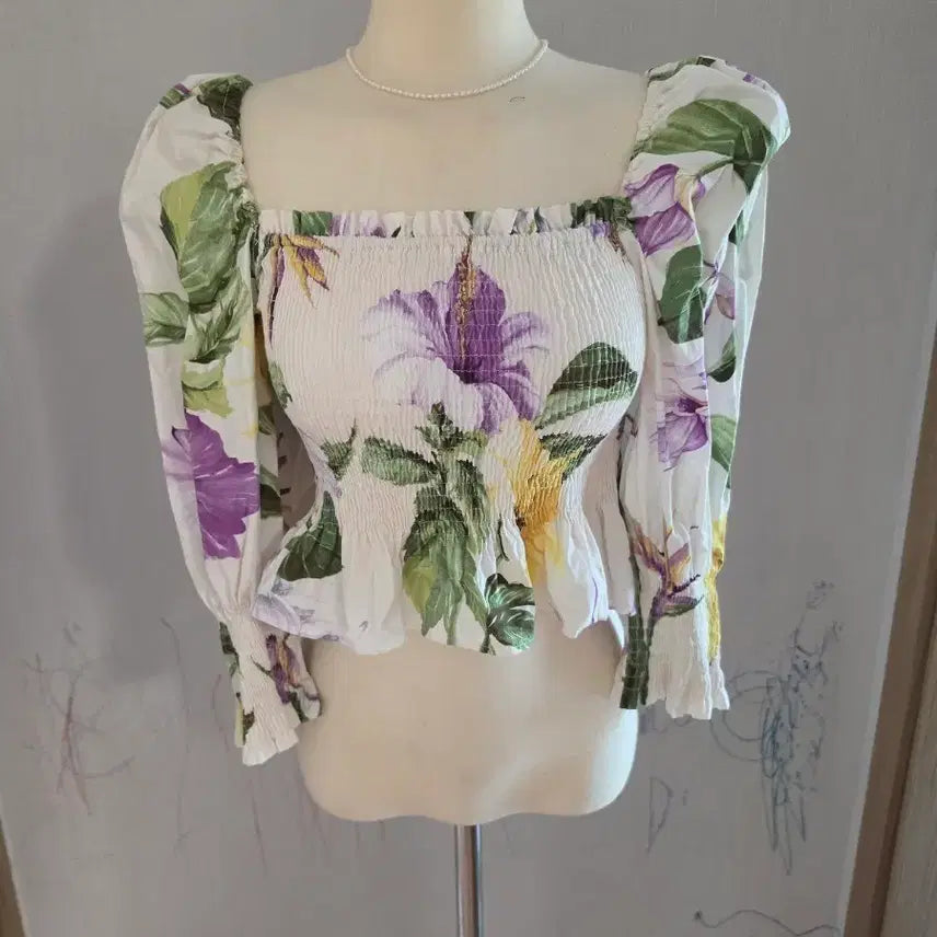 [BUNJANG] Zara Puff Sleeve Blouse - Medium / 자라 퍼프 블라우스 M