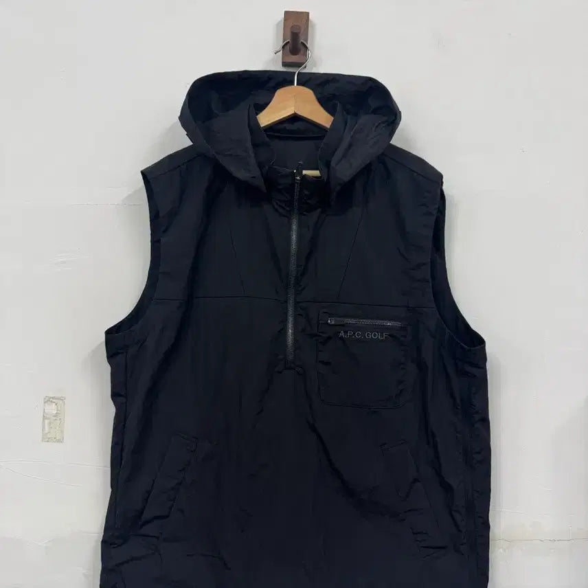 [BUNJANG] A.P.C. Golf Half-Zip Hooded Vest XL / (XL)아페쎄골프 후드 조끼 반집업