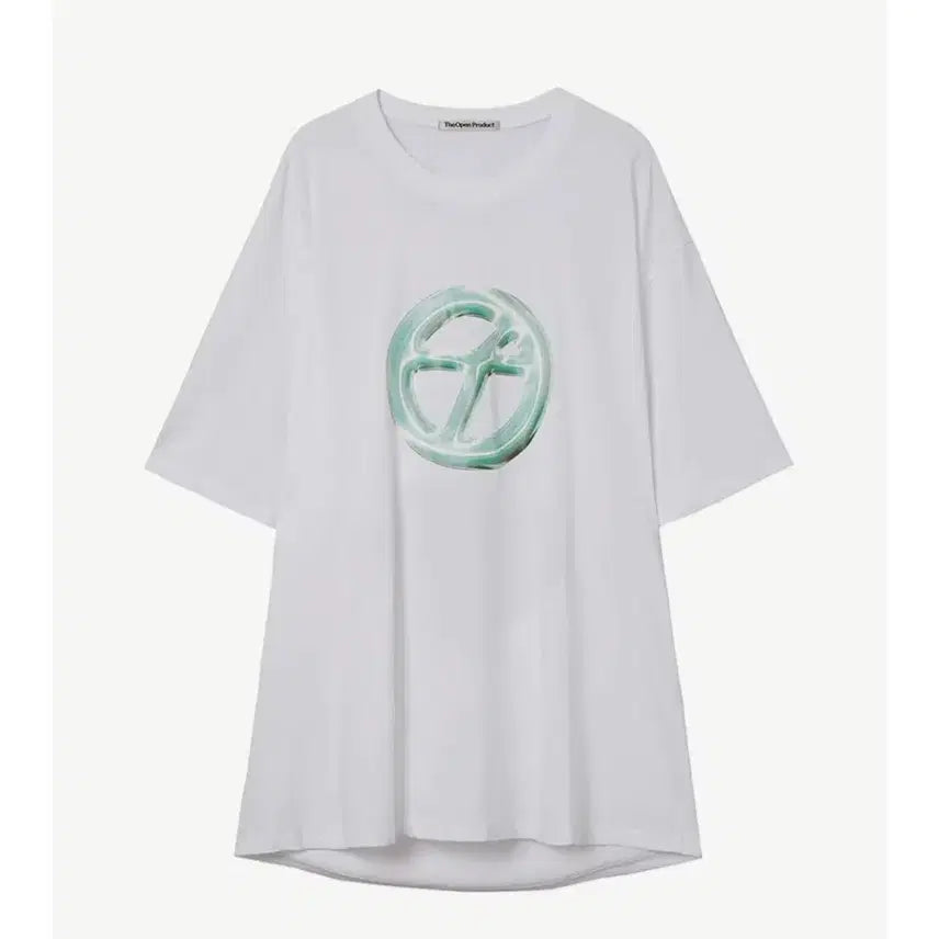 [BUNJANG] Ovenyy Back Slit Symbol Tee White / openyy back slit symbol tee white