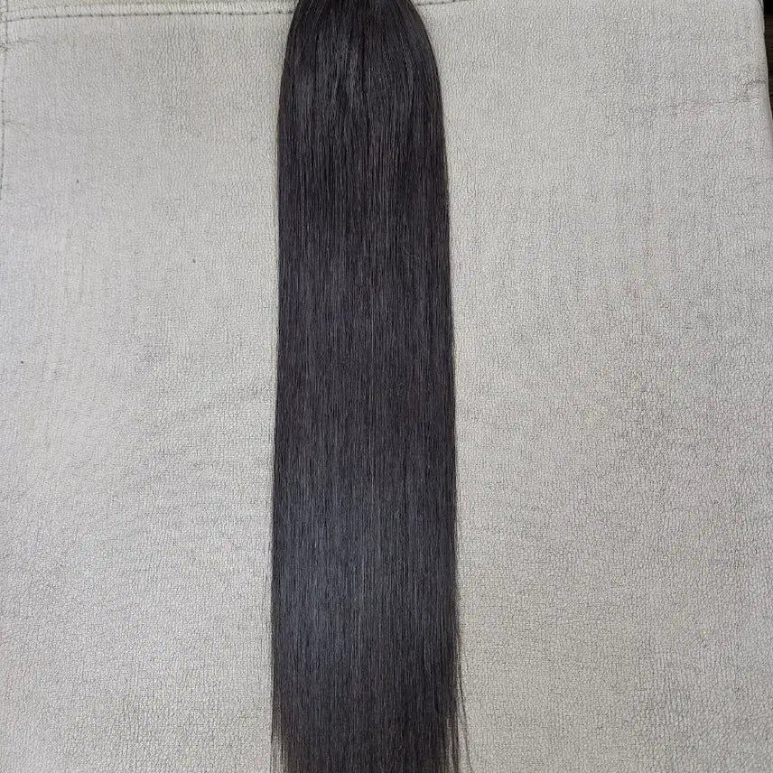 [BUNJANG] 20-inch Natural Hair Tape-In Extensions 222 Strands / 붙임머리 노팁천연모 20인치 222가닥