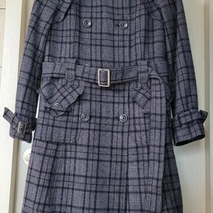 [BUNJANG] ab.f.z Wool Check Trench Coat / ab.f.z 울 체크 트렌치코트  85-94-160