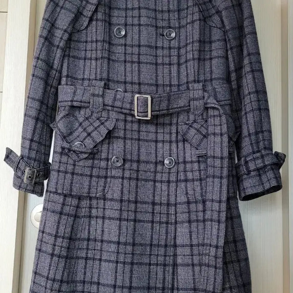 [BUNJANG] ab.f.z Wool Check Trench Coat / ab.f.z 울 체크 트렌치코트  85-94-160