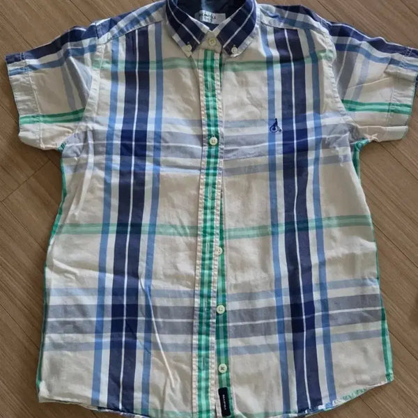 [BUNJANG] Beanpole Plaid Short Sleeve Shirt / BEANPOLE(빈폴) 체크 반팔 셔츠 85