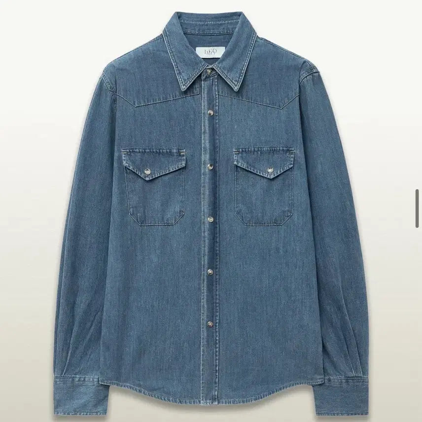 [BUNJANG] Ellude Terry Denim Shirt Middle Blue / 엘무드 테리 데님 셔츠 미들 블루